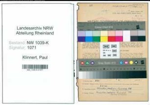 Entnazifizierung Paul Klinnert , geb. 25.02.1892 (Postbeamter)