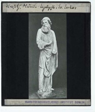 Straßburg, Münster,Straßburg, Münster, Engelspfeiler : Detail, Lukas (abgenommen)