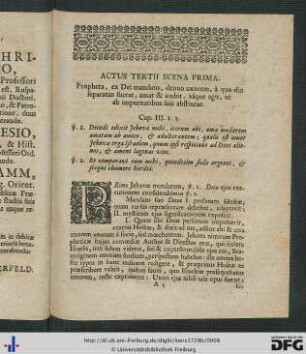 Actus Tertii Scena Prima.