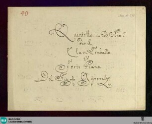Quintets. Arr - Don Mus.Ms. 590 : cemb; B|b