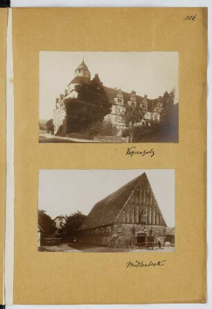 Schloss Varenholz / Kloster, Möllenbeck: Ansichten (aus: Skizzen- und Fotoalbum 22)