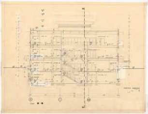 Physikalische Institute der Universität Köln: Kernphysik Querschnitt D-D, 1:50
