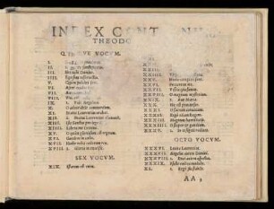 Index Cantionvm