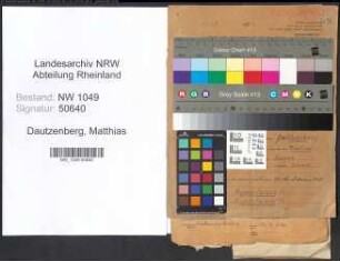 Entnazifizierung Matthias Dautzenberg , geb. 21.02.1897 (Wachtmeister)