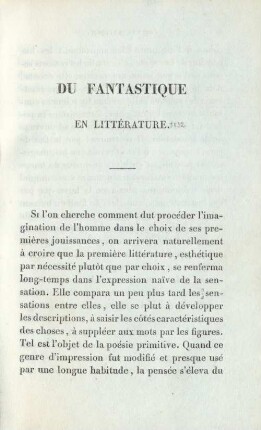 Du fantastique en littérature