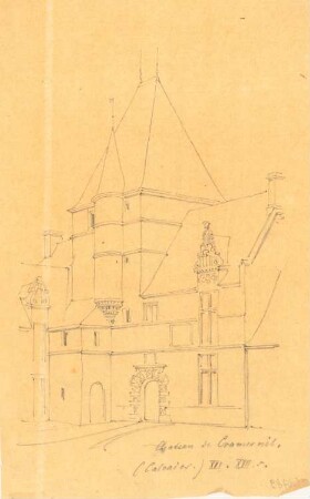 Chateau de Cramernil, Calvados (?): Perspektivische Ansicht