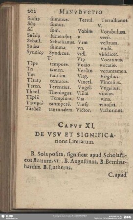 Caput XI. De Usu Et Significatione Literarum