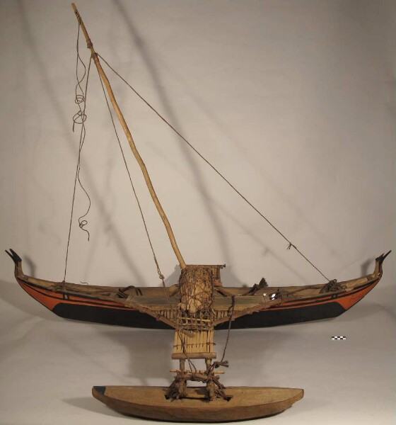 Model of an outrigger boat