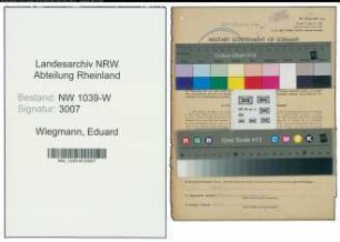 Entnazifizierung Eduard Wiegmann , geb. 20.09.1893 (Kaufmann)