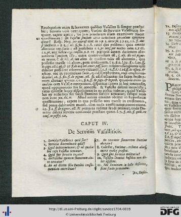 Caput IV. De Servitiis Vasalliticis.