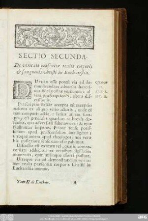 [Quaestio Secunda. De essentia venerabilis Eucharistiae sacramenti.]