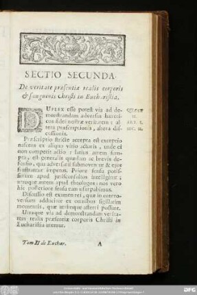 [Quaestio Secunda. De essentia venerabilis Eucharistiae sacramenti.]