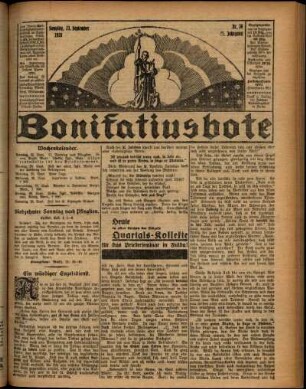 Erste Ausgabe vom Sonntag, den 23. September 1928.
