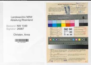 Entnazifizierung Anna Christen , geb. 15.05.1893 ()