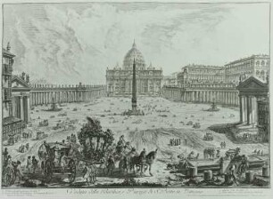 Veduta della Basilica e Piazza di S. Pietro in Vaticano