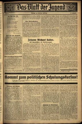 Zweite Ausgabe vom Mittwoch, den 11. Januar 1933.