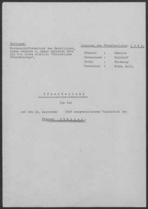 Oberrot: Pfarrbericht 1948