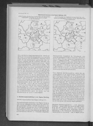 Schaubild 12: Wanderungsbewegung in der Region Hamburgs 1972 a) Die Fortzüge aus Hamburg und der Anteil der aus Hamburg zugezogenen Personen an den Gesamtumzügen in den Randkreisen b) Die Zuzüge nach Hamburg und der Anteil der nach Hamburg fortgezogene Personen an den Gesamtfortzügen in den Randkreisen