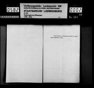 Aktenaussonderung beim Oberamt Neresheim