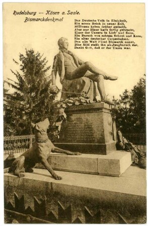 Bad Kösen-Saaleck, Rudelsburg. Bismarck-Denkmal
