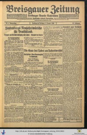 Nr. 1-26 (Januar 1930)