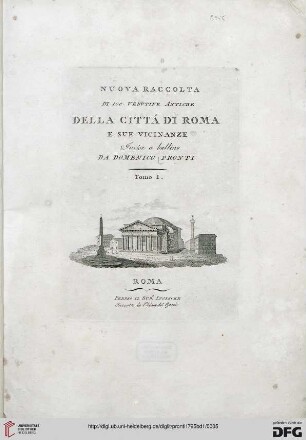 Band 1: Nuova Raccolta Di Vedutine ... Della Città Roma E Sue Vicinanze