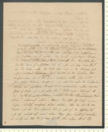 Brief von Gustav Pfizer an Adelbert von Chamisso