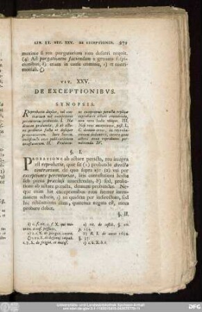 Tit. XXV. De Exceptionibus.