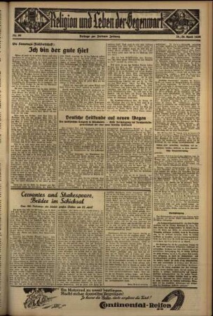 Dritte Ausgabe vom Sonntag, den 26. April 1936.