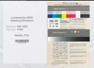 Entnazifizierung Fritz Becker, geb. 01.06.1900 (Steuerhelfer)