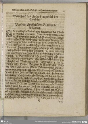 Betreffend das Ander Hauptstück des Catechismi, Von dem Apostolischen Glaubens-Bekäntnuß