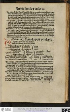 Dominica secunda post penthecosten.