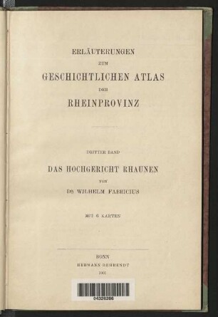 Das Hochgericht Rhaunen