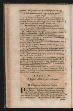Caput V. De Officiis Militaribus Gothorum.