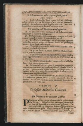 Caput V. De Officiis Militaribus Gothorum.