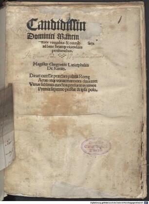 Candidissimus Dominici Mancini liber de quatuor virtutibus & omnibus offitiis ad bene beateque vivendum pertinentibus