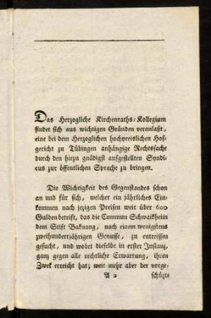 3-12, Das herzogliche Kirchenraths-Kollegium findet sich aus wichtigen Gründen veranlaßt, ...