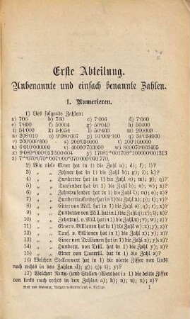 Sammlung von arithmetischen Aufgaben in systematischer Ordnung : e. Uebungsbuch für Latein- u. Realschulen