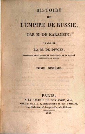 Histoire de l'empire de Russie, 10