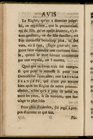Avis Le Règles,[...]