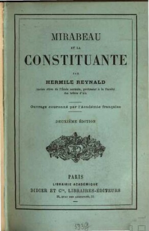 Mirabeau et la Constituante