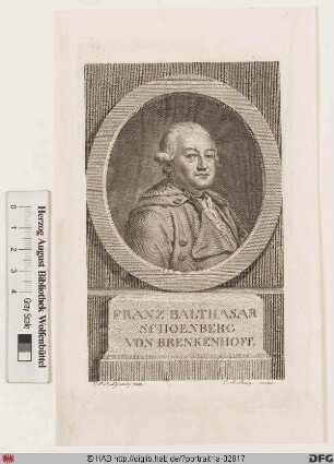 Bildnis Franz Balthasar Schönberg von Brenkenhoff