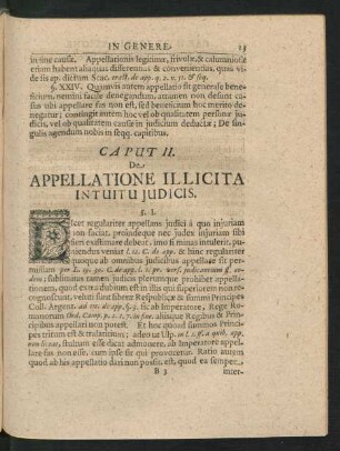 Caput II. De Appellatione Illicita Intuitu Iudiciis.