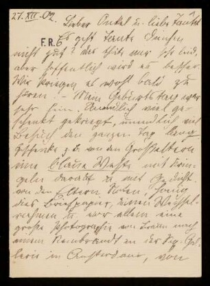 Brief von Franz Rosenzweig an Frank (Familie)