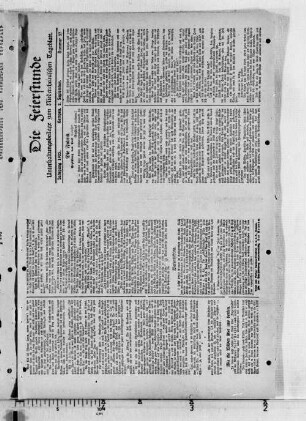 Die Feierstunde. 1924-1933