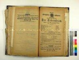Programmzettel "Der Störenfried" des königliches Theaters in Dresden