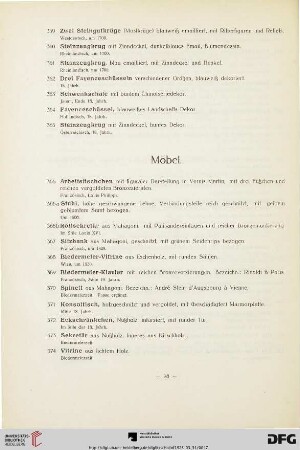 Möbel (Nr. 366-374)