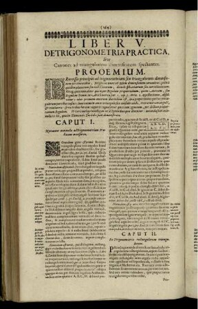 Liber V. De Trigonometria Practica.