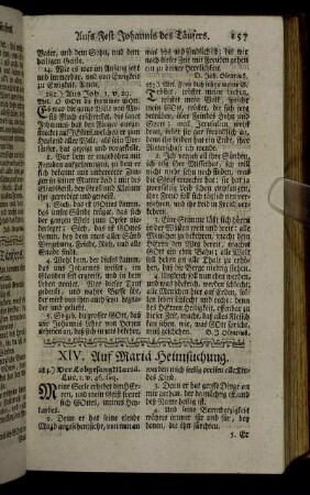 XIV. Auf Mariä Heimsuchung. - XIX. Vom Christlichen Glauben.