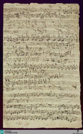 4 Instrumental pieces. Sketches - Mus. Hs. Molter Anh. 10